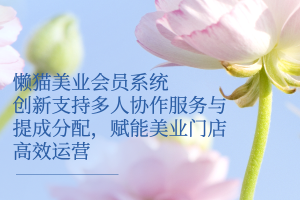 懒猫美业会员系统：创新支持多人协作服务与提成分配，赋能美业门店高效运营